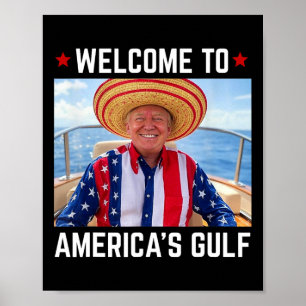 Trump Amerikas Golf-Mexiko-Präsident Trump Somber Poster
