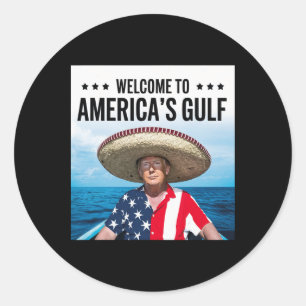 Trump Amerikas Golf-Mexiko-Präsident Trump Somber Runder Aufkleber