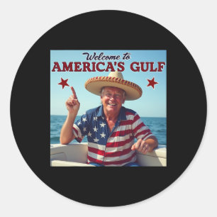 Trump Amerikas Golf-Mexiko-Präsident Trump Somber Runder Aufkleber