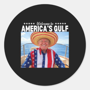 Trump Amerikas Golf-Mexiko-Präsident Trump Somber Runder Aufkleber
