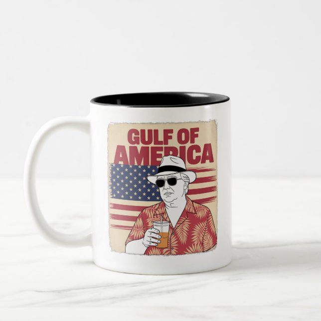 Trump Amerikas Golf-Mexiko-Präsident Trump Zweifarbige Tasse (Links)