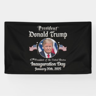 Trump Amtseinführungstag 2025 47. Präsident der US Banner