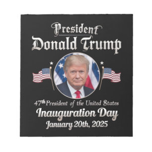 Trump Amtseinführungstag 2025 47. US-Präsident Notizblock