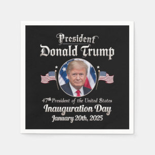 Trump Amtseinführungstag 2025 47. USA-Präsident Serviette