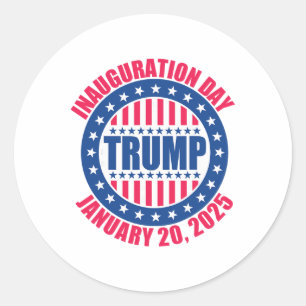 Trump Amtseinführungstag 2025 USA Patriotisch Janu Runder Aufkleber