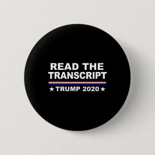 Trump Amtsenthebungs-Hoax-Shirt Lies das Transkrip Button