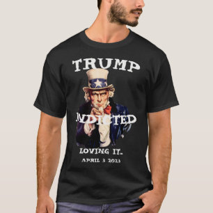 Trump angeklagt Dienstag 2023 Onkel Sam T-Shirt