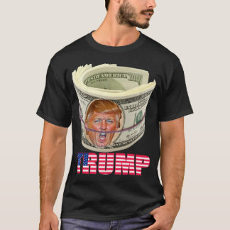 Trump-Angesicht für Geld mit Flag Design, ich steh T-Shirt