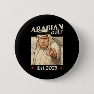 Trump: Arabischer Golf 2025 - Funny Trump Golf of Button