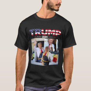 Trump arbeitet im Drive-thru Fast-Food-Mitarbeiter T-Shirt