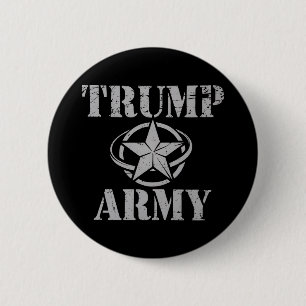 Trump Armee 47. US-Präsident Vintage Retro Button