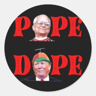 Trump As Vatican Church Pope Trump Funny Vatican C Runder Aufkleber