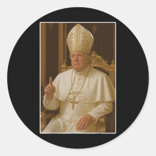 Trump As Vatican Church Pope Trump Funny Vatican C Runder Aufkleber