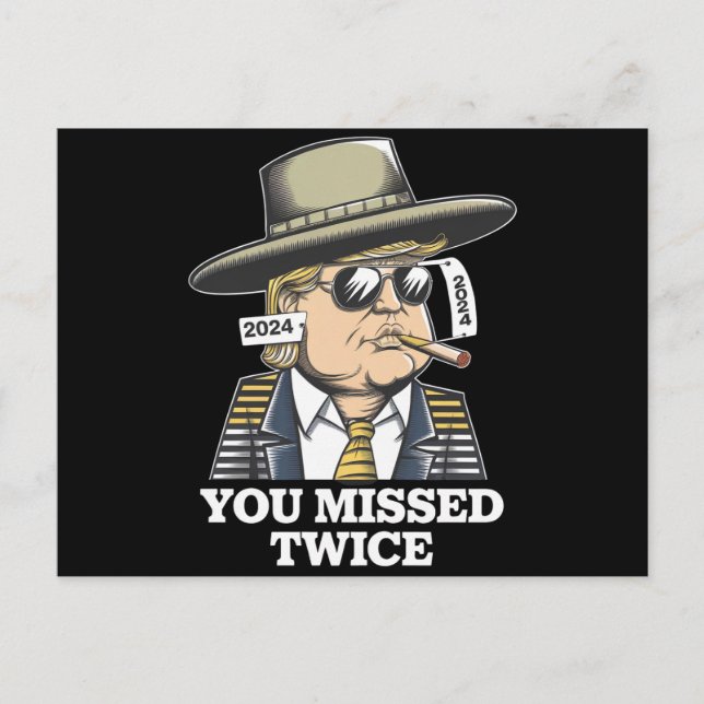 Trump Attentat Versuch Trump 2024 Sie vermisst Postkarte (Vorderseite)