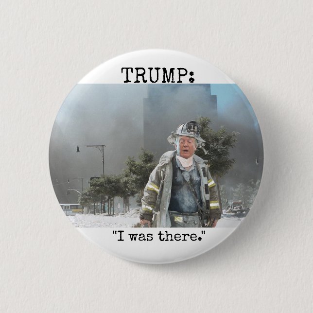 Trump auf dem 911-Haufen Button (Vorderseite)