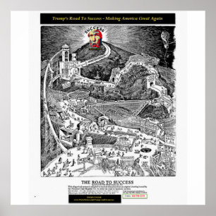 Trump auf dem Weg zum Erfolgspaket - Amerika groß Poster