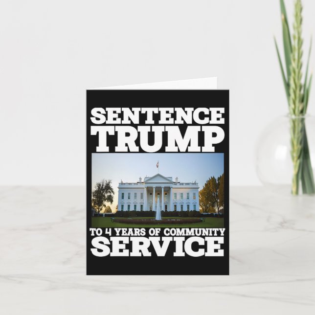 Trump auf vier Jahre Weiße Haus im Dienst der Geme Karte (Vorderseite)