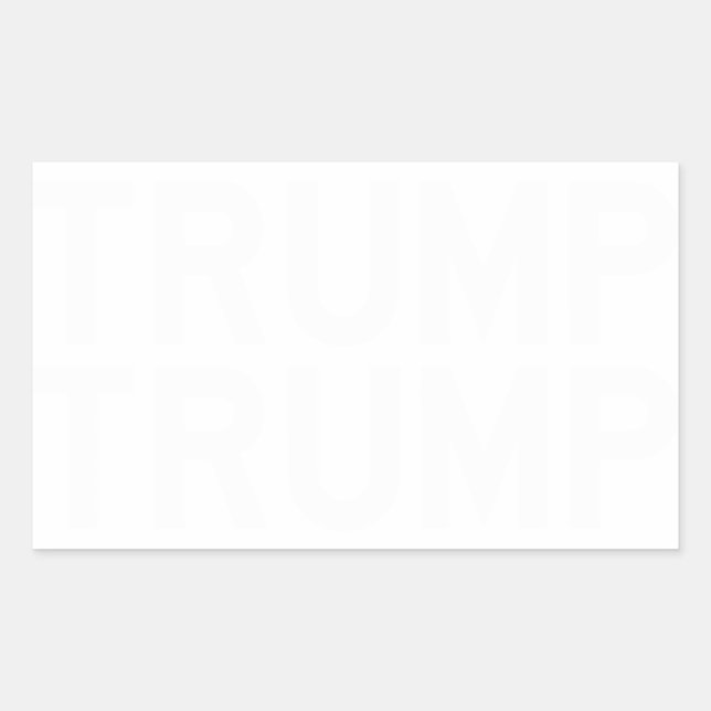 TRUMP-Aufkleber in Gothic White Letters Rechteckiger Aufkleber (Vorderseite)