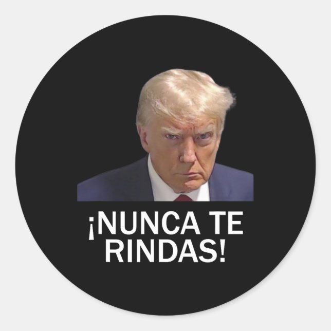 Trump-August 2023 übergeben Runder Aufkleber (Vorderseite)