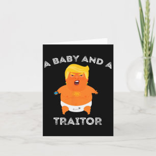 Trump Baby und eine Verräterin Meme Funny Karte