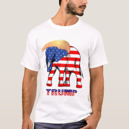 Trump Bad Hair Elephant Men's Basic T - Shirt, ZSS T-Shirt