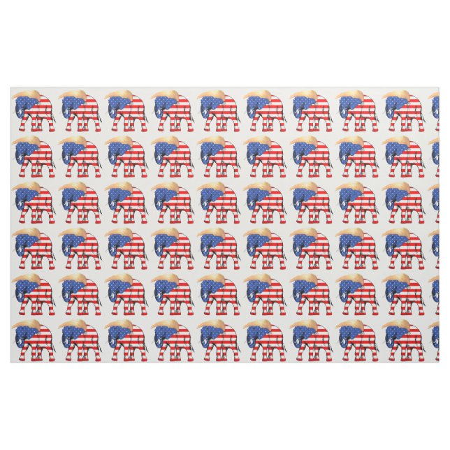 Trump Bad Hair Elephant Präsident ZSSG Stoff (Fat Quarter (45,7 x 55,9 cm))