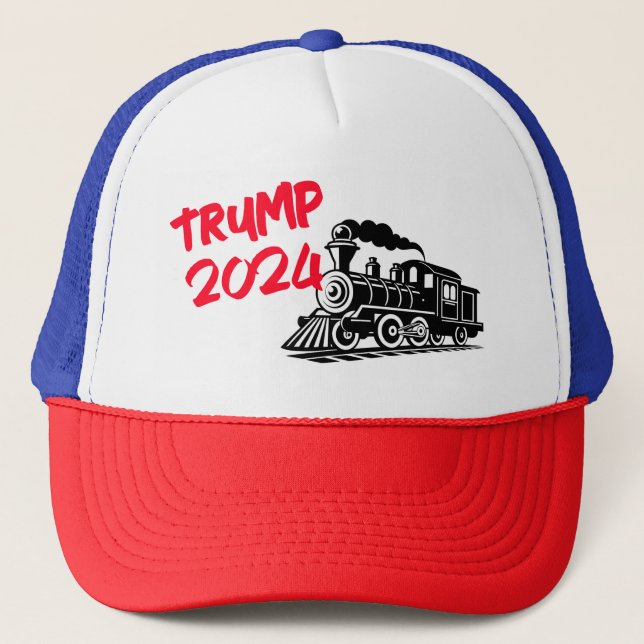 Trump Bahn 2024 Truckerkappe (Vorderseite)
