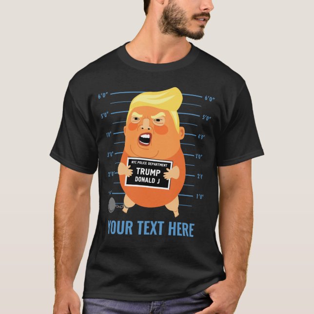 Trump Balloon Mugshot Funny T-Shirt (Vorderseite)
