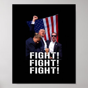 Trump ballte die Faust Kampf Bete für Trump Amerik Poster