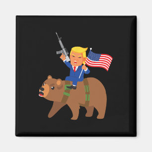 Trump Bär Waffe Merica Wahl Donald Republikaner G Magnet