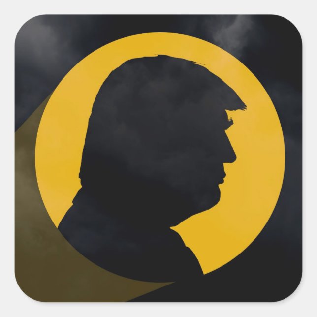 Trump Bat-Signal 3" Square Stickers x6 (Vorderseite)