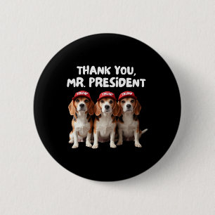 Trump-Beagle für Trump-Unterstützer Downer Man Wo Button