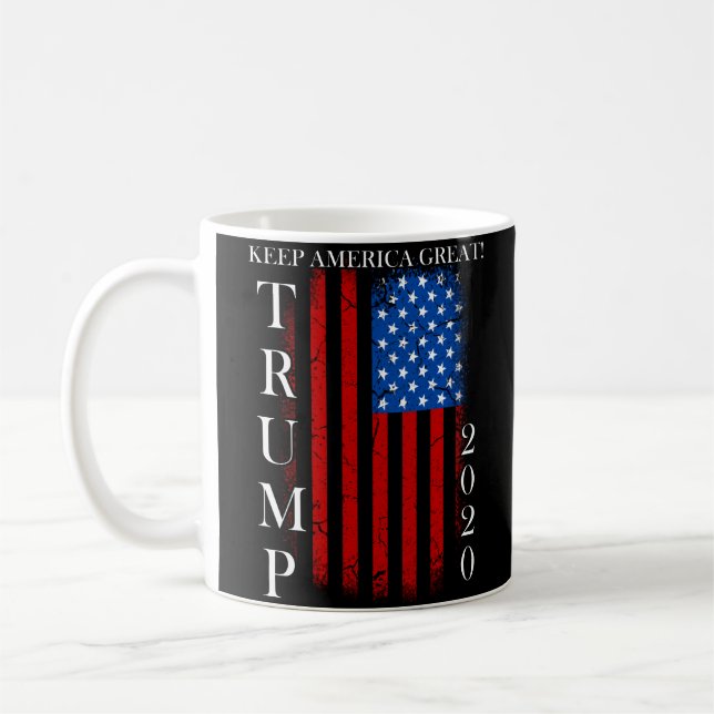 Trump Behalte Amerika Großes 2020 Kaffeetasse (Links)