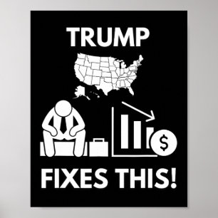 Trump behebt das! Trump unterstützt die USA in der Poster