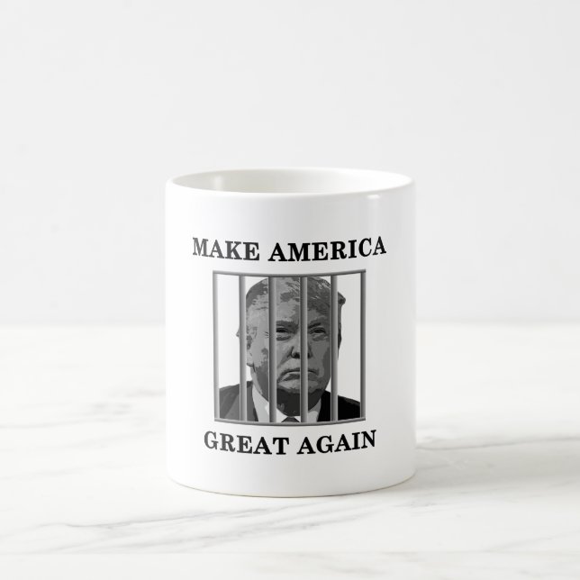 Trump Behind Bars Kaffeetasse (Mittel)