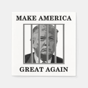 Trump Behind Bars Serviette