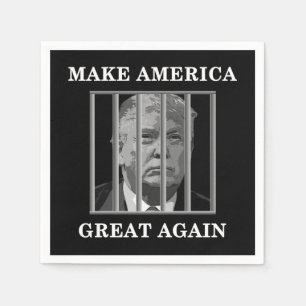 Trump Behind Bars Serviette