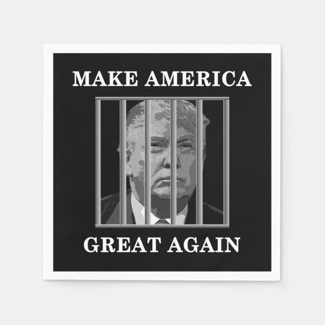 Trump Behind Bars Serviette (Vorderseite)