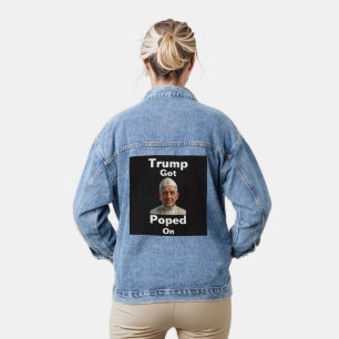 Trump bekam auf Denim-Jacke gepopelt Jeansjacke