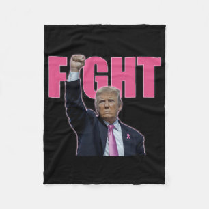 Trump Bekämpfung Brustkrebs-Bewusstsein Rosa Band Fleecedecke