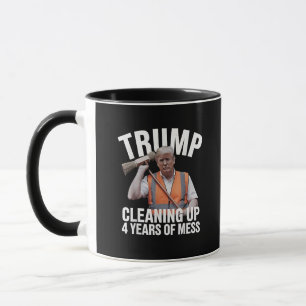 Trump bereinigt 4 Jahre Müll Mülltonne Tasse