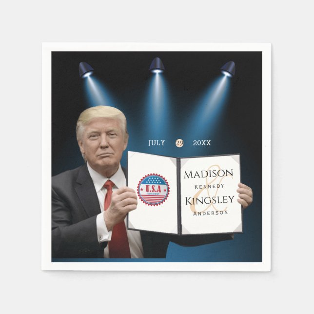 Trump Bester Phantastischer WedelSquare-Sticker Serviette (Vorderseite)