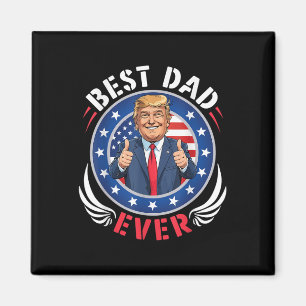 Trump Bester Vater je glücklicher Vater Tag Daddy Magnet