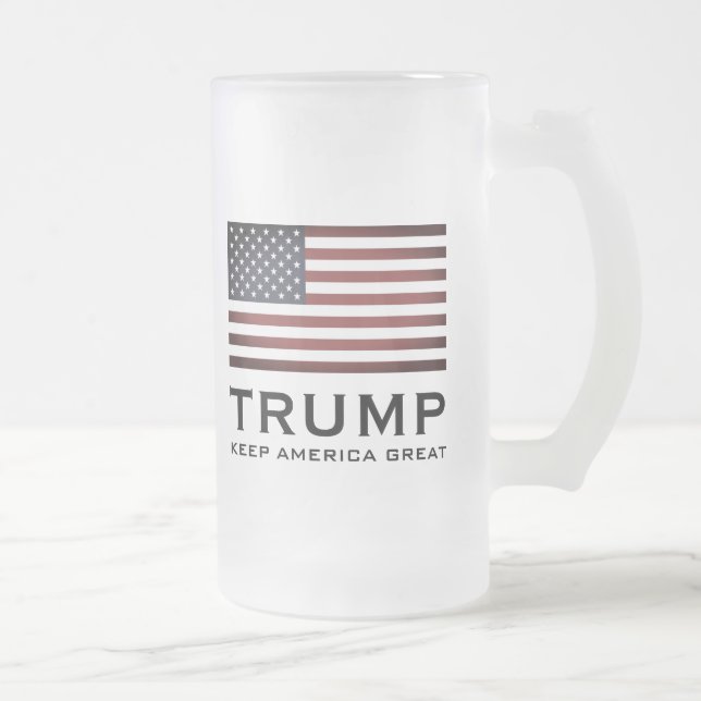 Trump-Bierstein-Glas - Behalt Amerika groß Mattglas Bierglas (Rechts)
