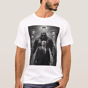Trump Bigfoot Ufo Alien Außerirdische Begegnung T-Shirt
