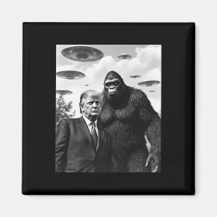 Trump Bigfoot UFO Außerirdische Begegnung Außerird Magnet