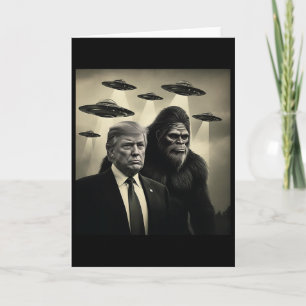 Trump Bigfoot UFO Außerirdische Begegnung Verschwö Karte