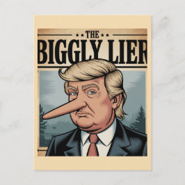 Trump Biggly Lier Postkarte