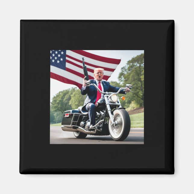 Trump Biker schlecht  Magnet (Vorne)