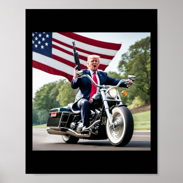 Trump Biker Schlecht  Poster (Vorne)